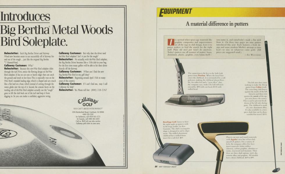 A material difference in putters
