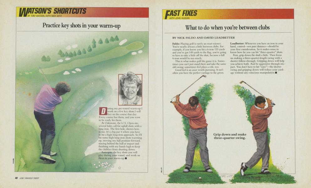 Practice key shots in your warm-up