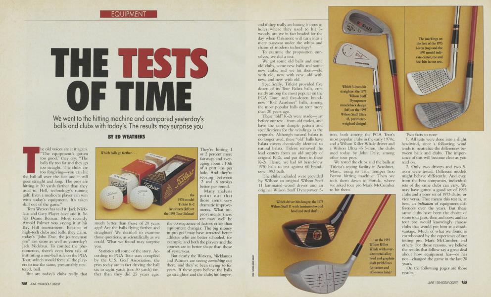 THE TESTS OF TIME