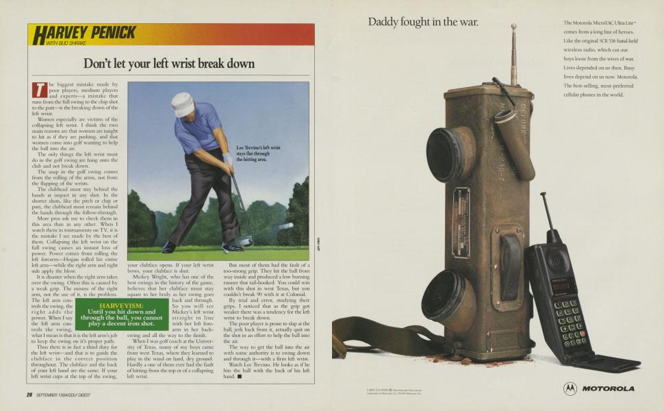 Don’t let your left wrist break down