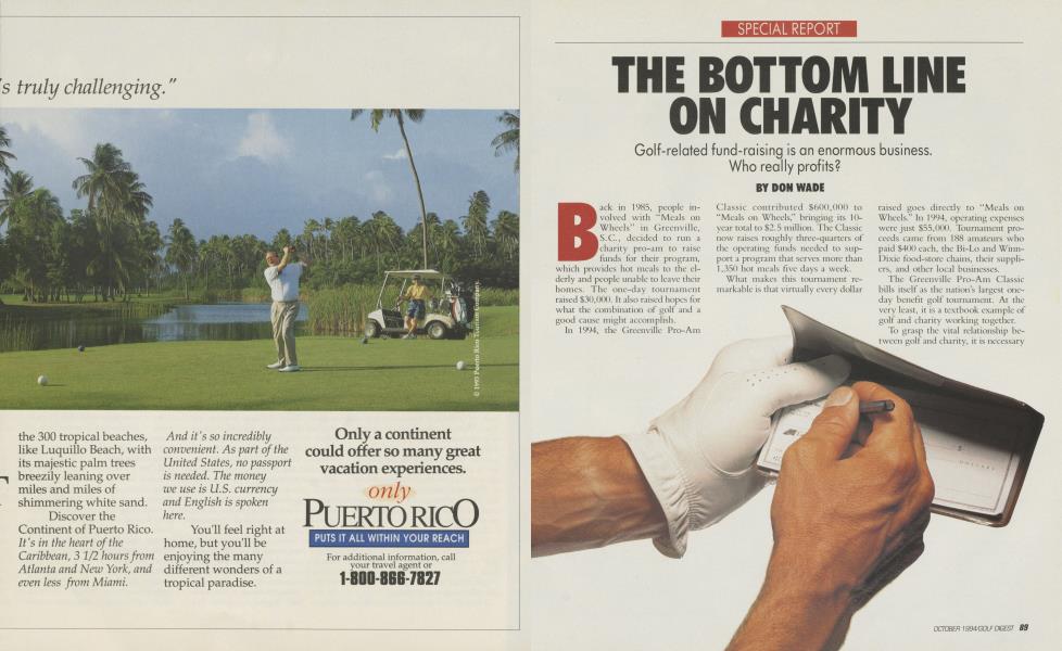 THE BOTTOM LINE ON CHARITY