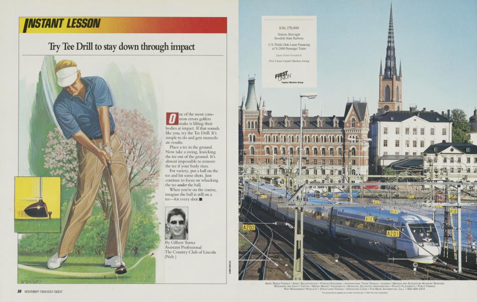 Try Tee Drill to stay down through impact