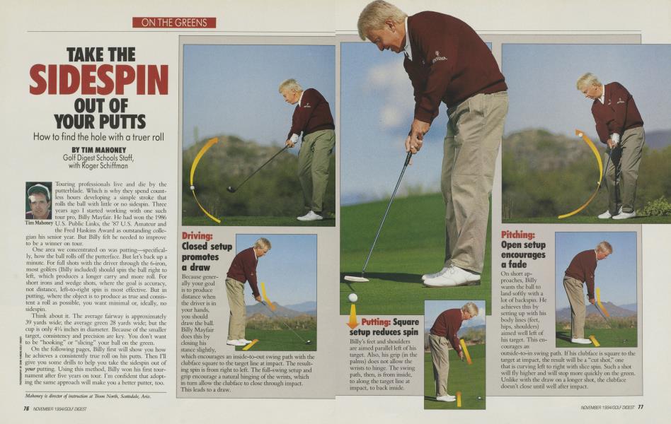 TAKE THE SIDESPIN OUT OF YOUR PUTTS