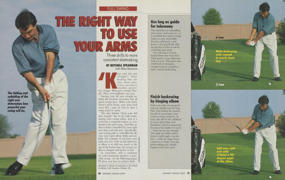 THE RIGHT WAY TO USE YOUR ARMS