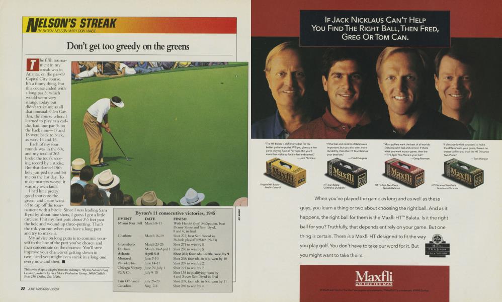 Don’t get too greedy on the greens