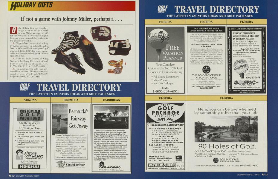 If not a game with Johnny Miller, perhaps a ...