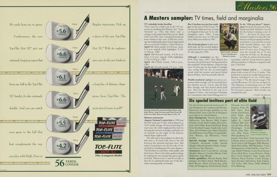 A Masters sampler: TV times, field and marginalia