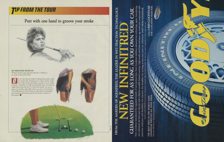 Putt with one hand to groove your stroke