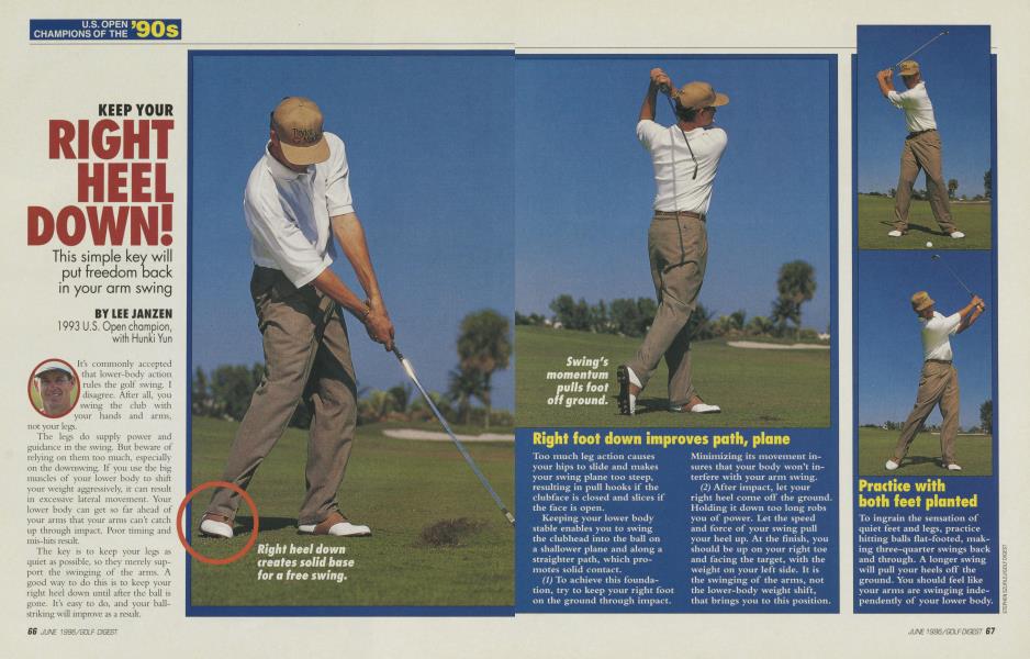 KEEP YOUR RIGHT HEEL DOWN!