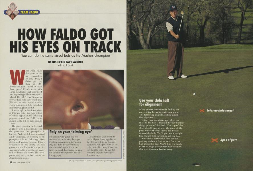 HOW FALDO GOT HIS EYES ON TRACK