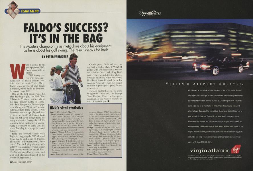FALDO'S SUCCESS? IT'S IN THE BAG