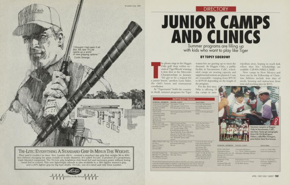 JUNIOR CAMPS AND CLINICS