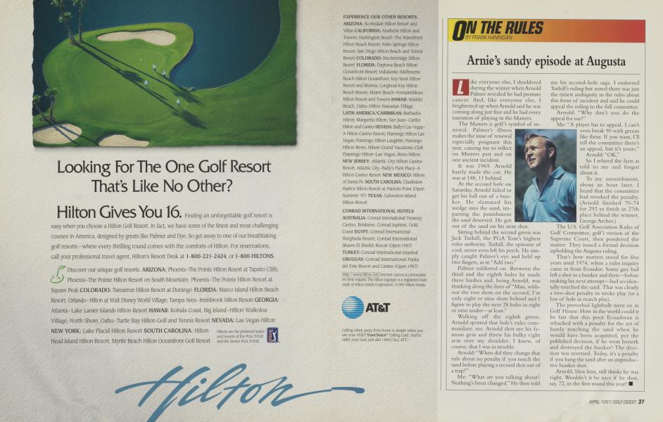 Arnie’s sandy episode at Augusta