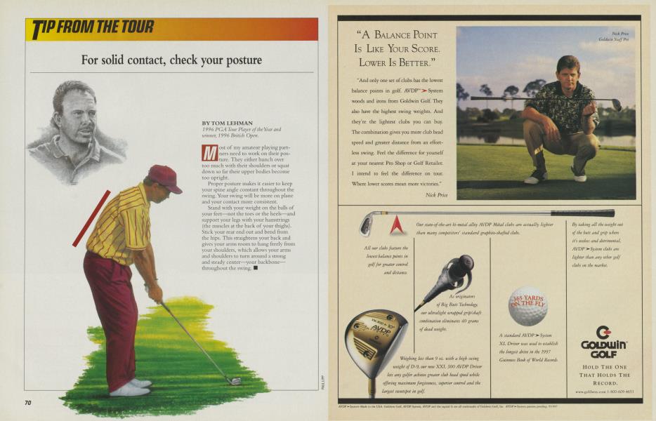 For solid contact, check your posture
