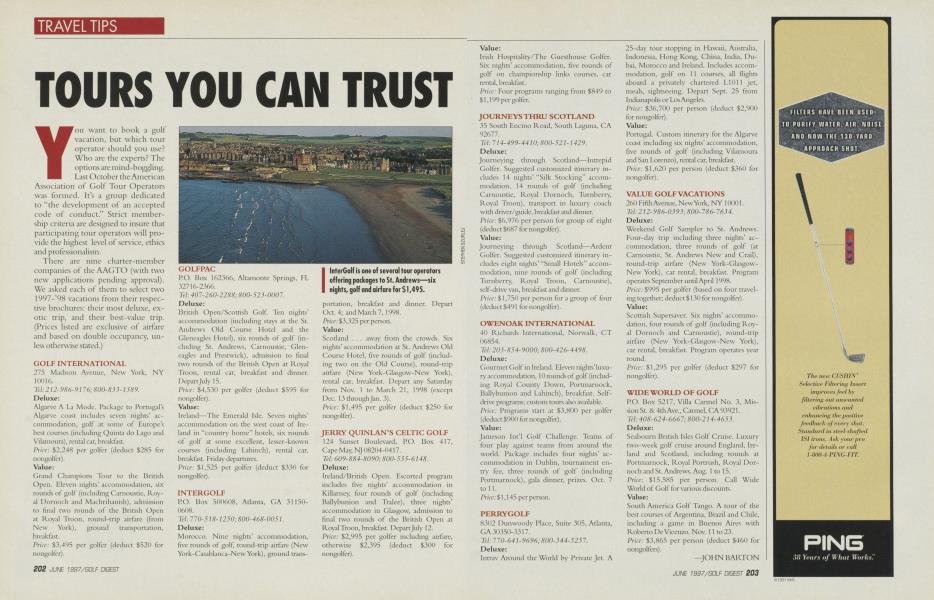 TOURS YOU CAN TRUST