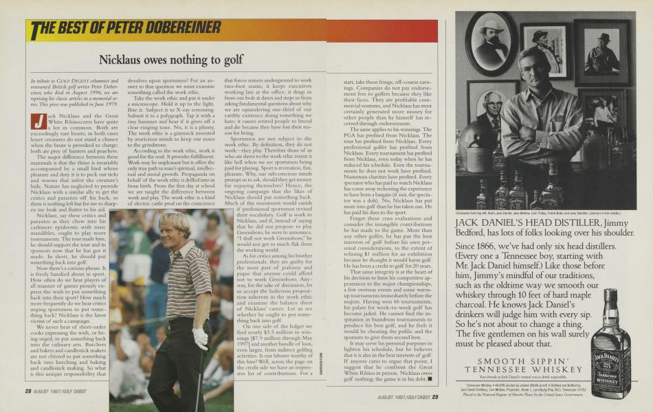 Nicklaus owes nothing to golf