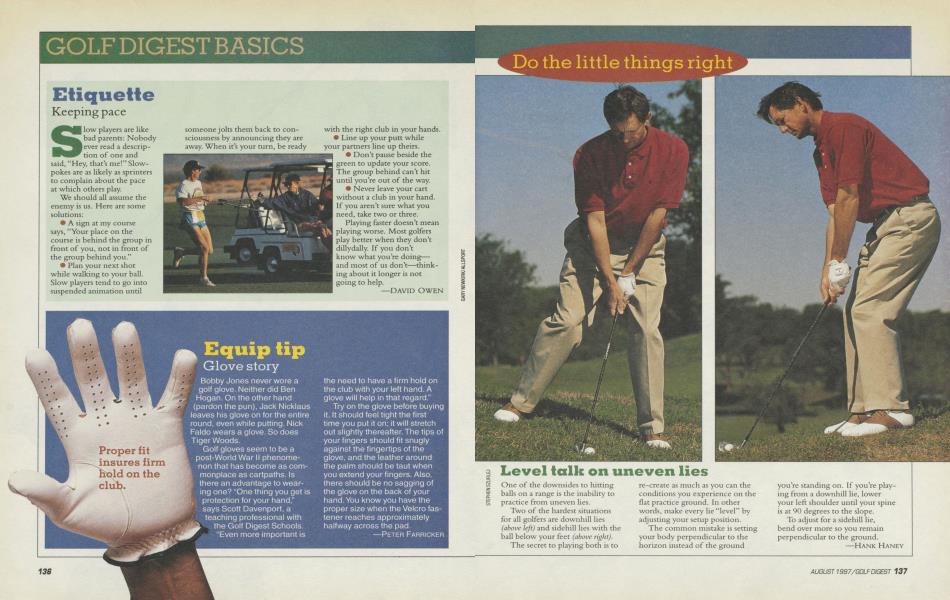 Level talk on uneven lies