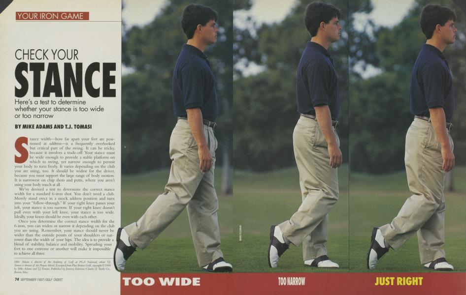 CHECK YOUR STANCE