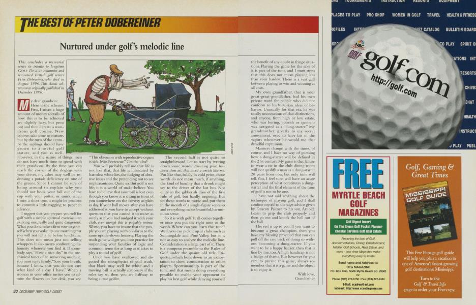 Nurtured under golf’s melodic line