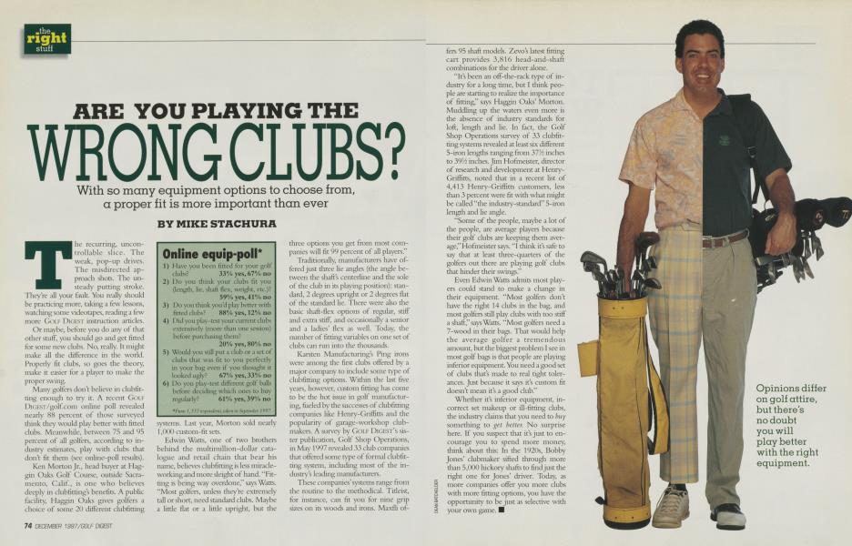 ARE YOU PLAYING THE WRONG CLUBS?