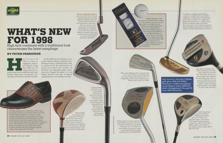 WHAT'S NEW FOR 1998