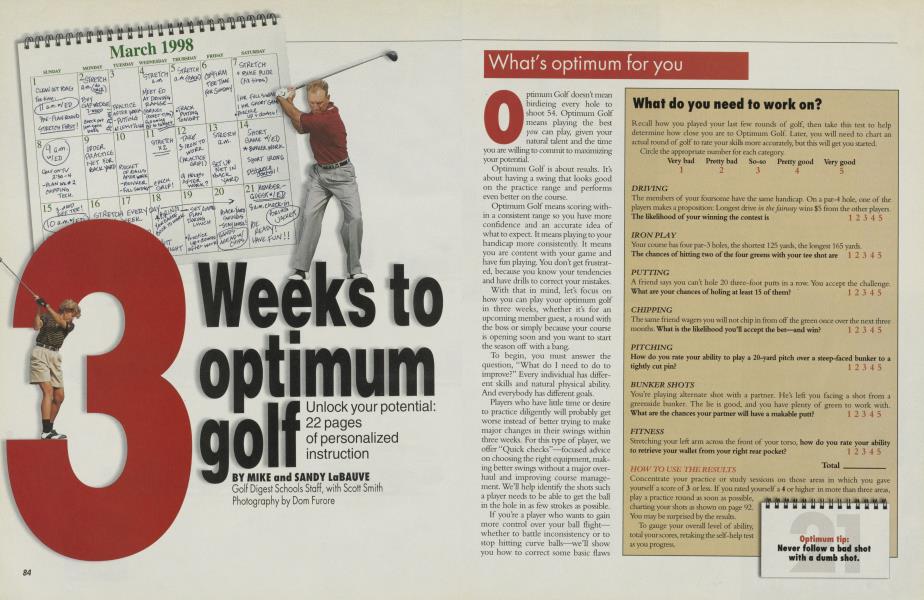 3 Weeks to optimum golf