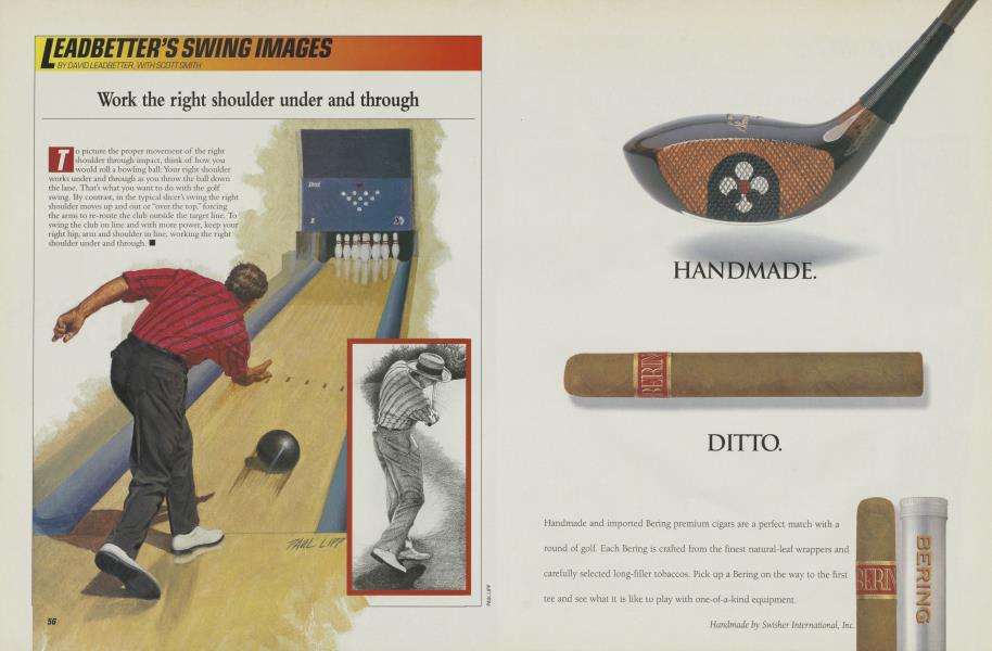 Work the right shoulder under and through