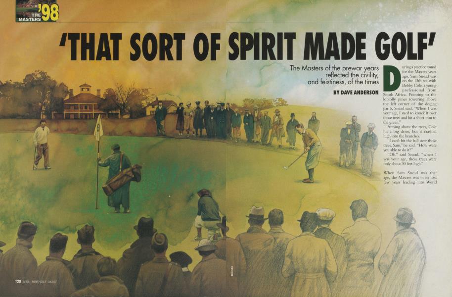 'THAT SORT OF SPIRIT MADE GOLF'