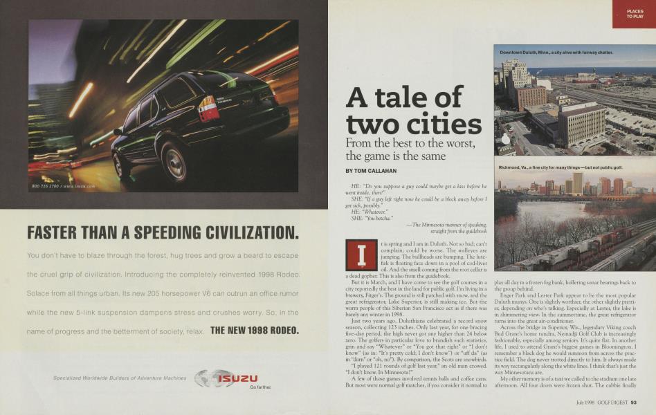 A tale of two cities
