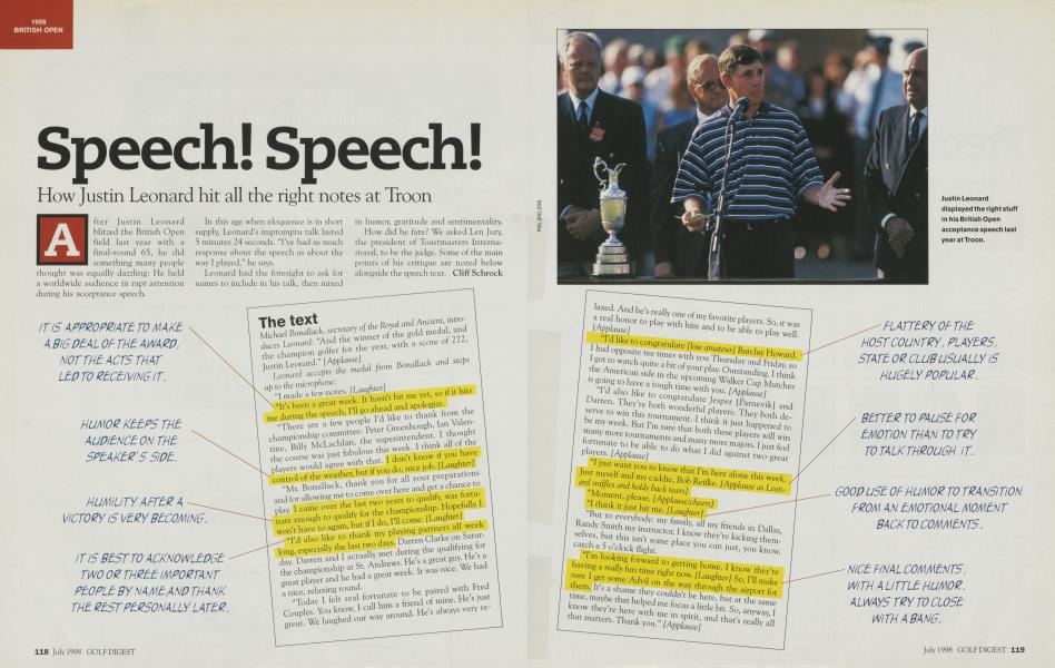 Speech! Speech!