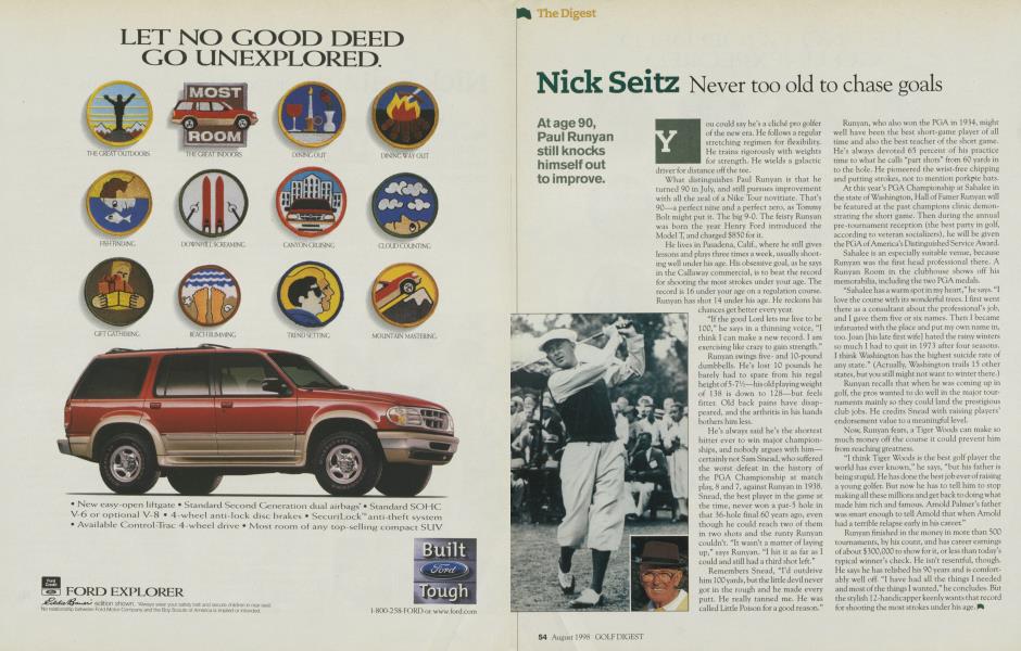 Nick Seitz Never too old to chase goals