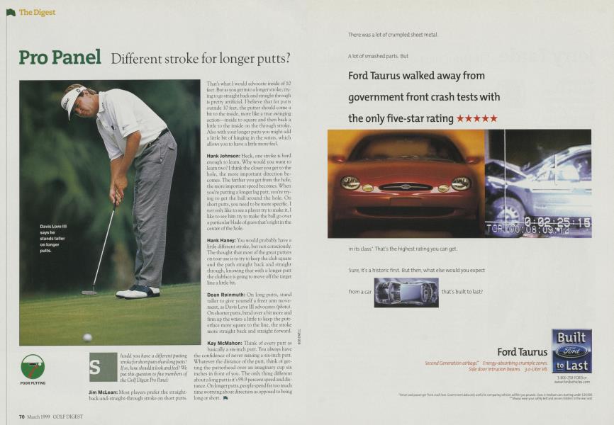 Different stroke for longer putts?
