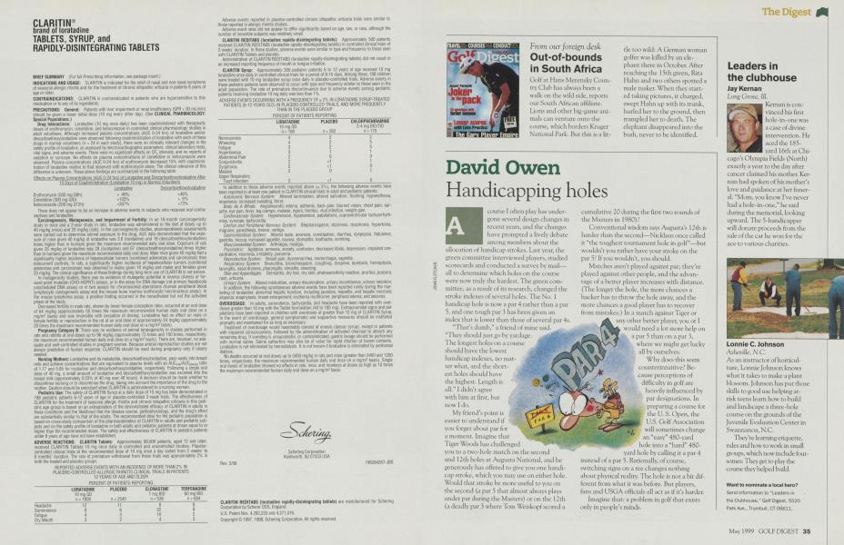 Handicapping holes