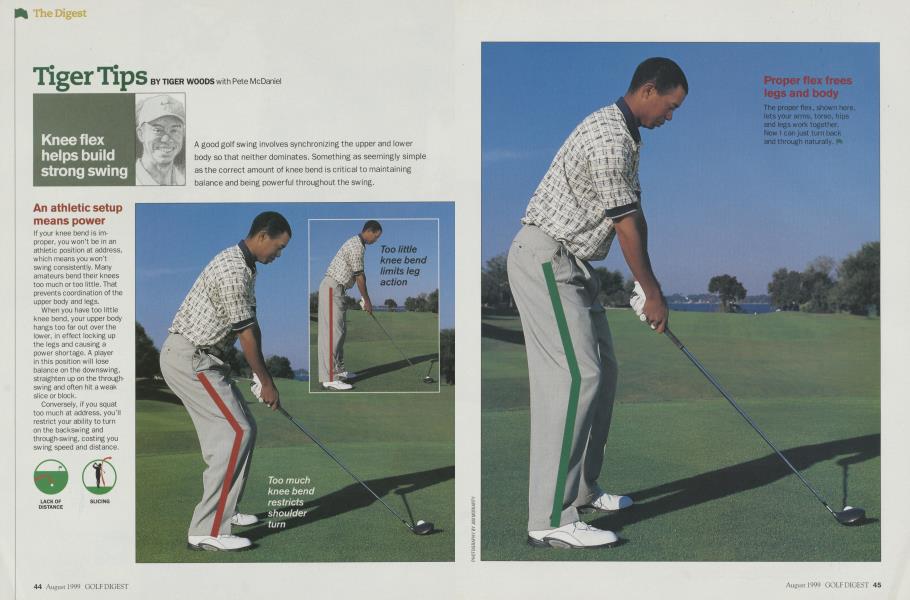 Knee flex helps build strong swing