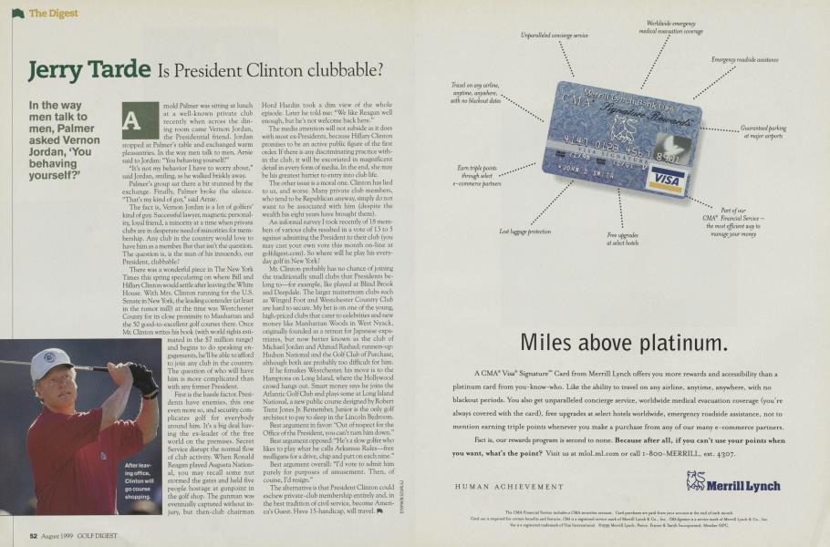 Is President Clinton clubbable?