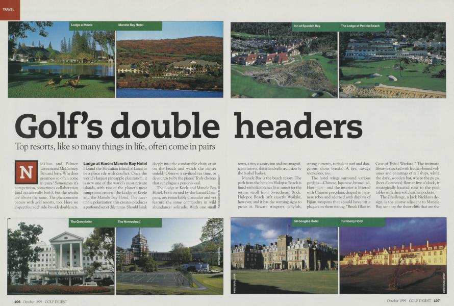 Golf’s double headers