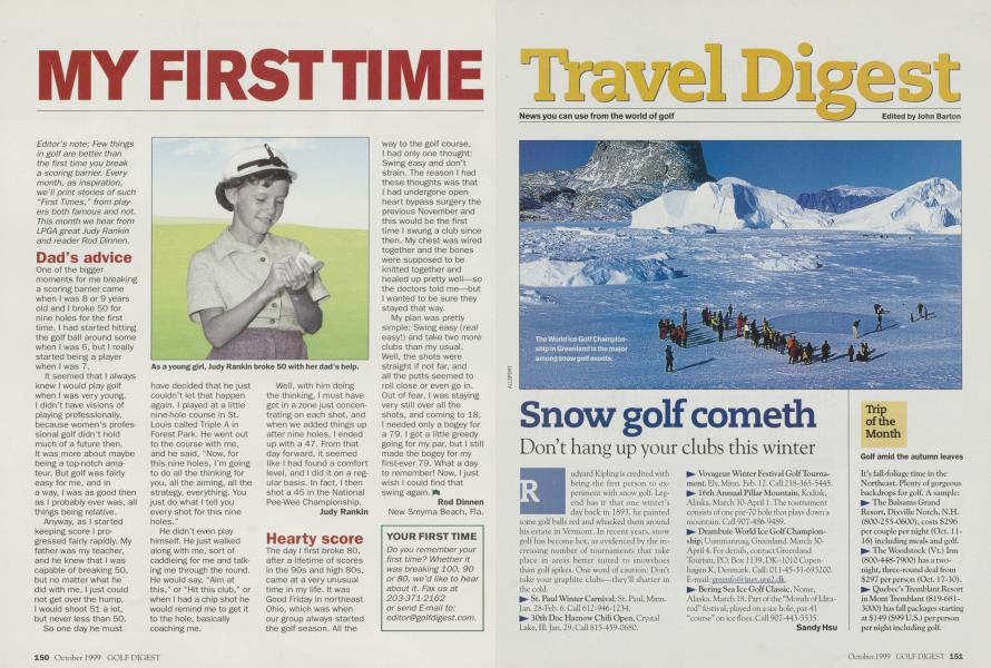 Snow golf cometh