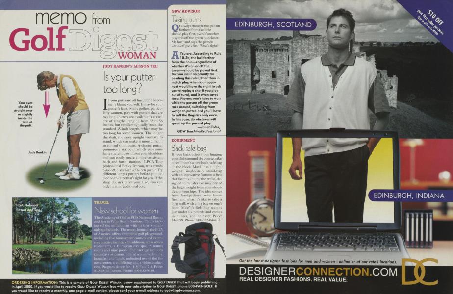 Memo from Golf Digest Woman