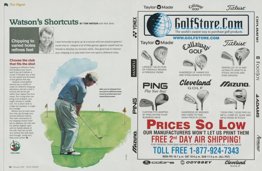 Chipping to varied holes refines feel