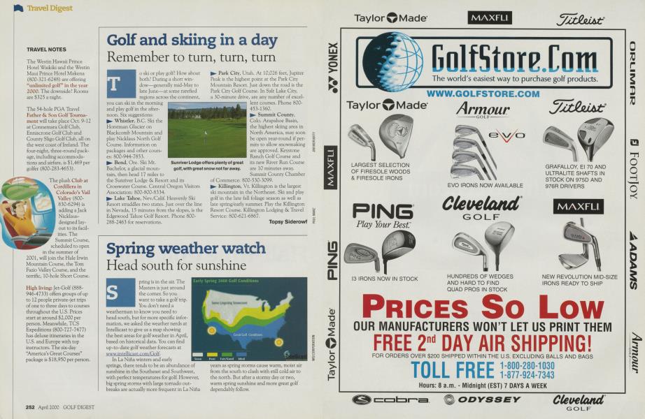 Golf and skiing in a day
