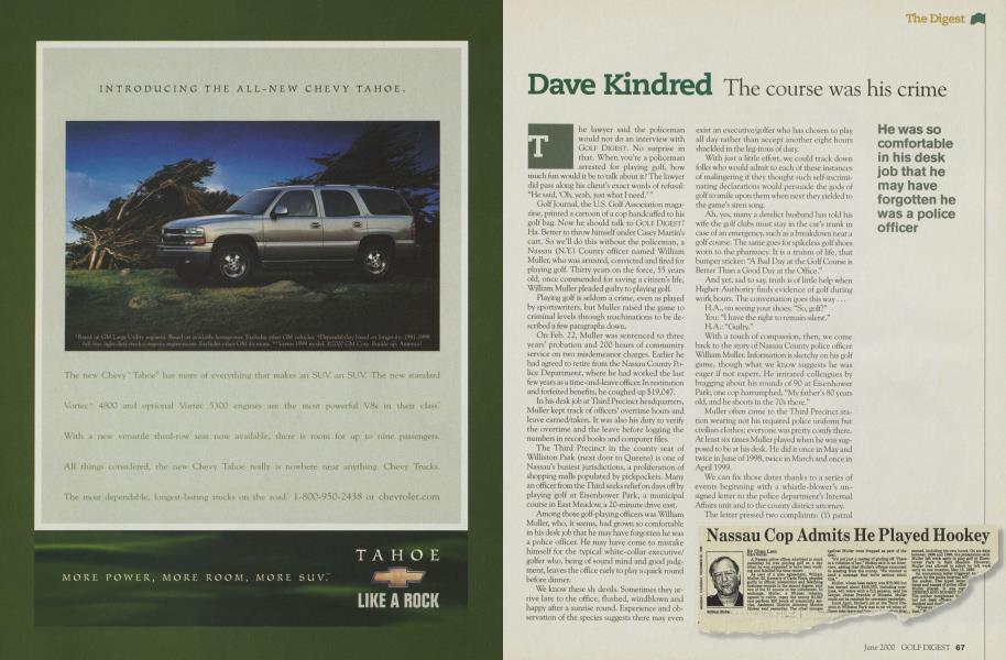 Dave Kindred The course was his crime