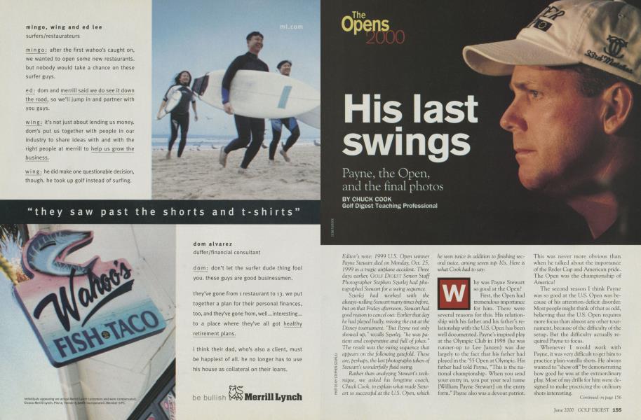 His last swings