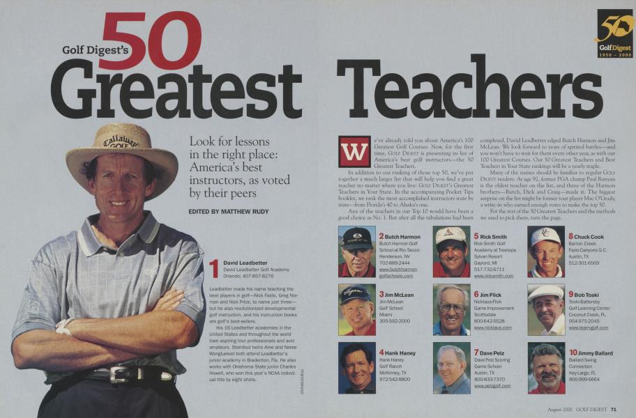 Golf Digest's 50 Greatest Teachers