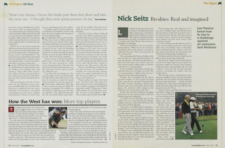 Nick Seitz Rivalries: Real and imagined