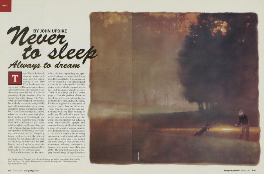 Never to sleep Always to dream