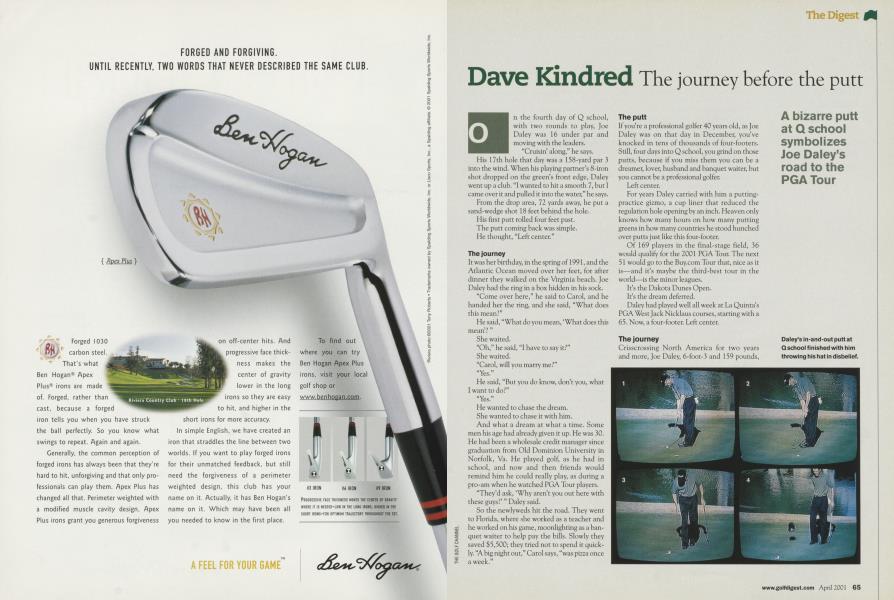 Dave Kindred The journey before the putt