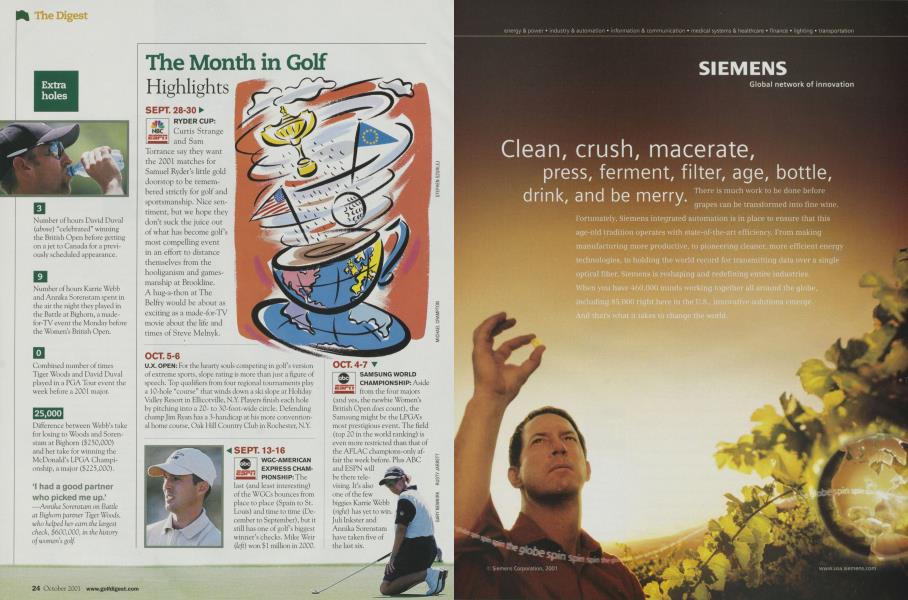 The Month in Golf