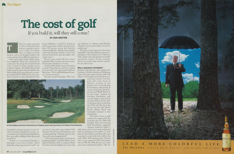 The cost of golf