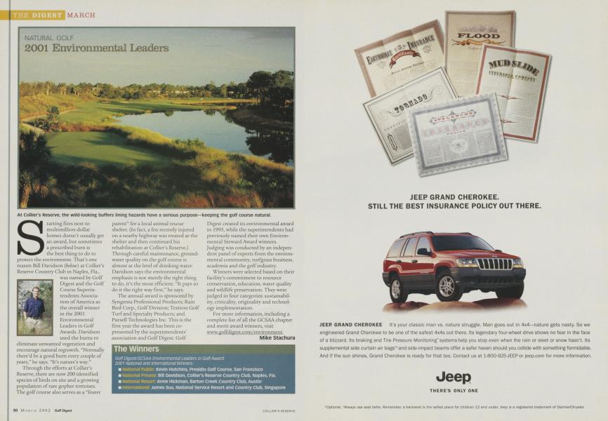 NATURAL GOLF: 2001 Environmental Leaders