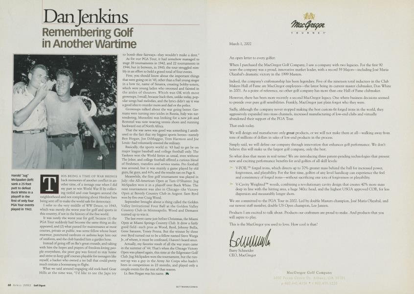 Remembering Golf in Another Wartime
